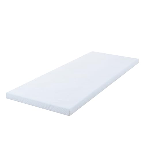 MLILY Matratzen Topper 160x200cm Matratzenauflage aus Komfortschaum mit Kühlender Gelschaumschicht, Gel Matratzentopper 7cm Höhe Zertifiziert nach Oeko Tex und CertiPur, 160x200 cm von MLILY