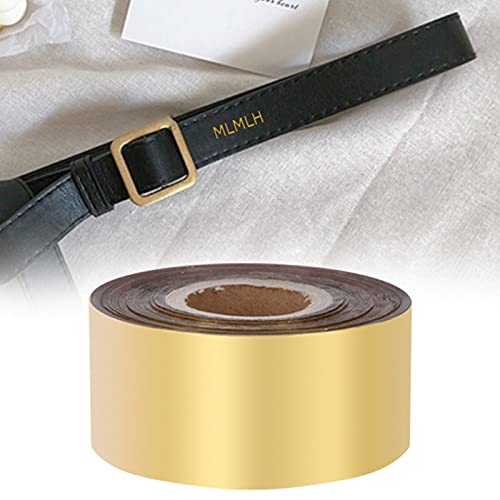 Hot Stamping Paper - Heißprägefolie Papier Leder Tuch Paket Geschenkbox Bronzing DIY Papier Dekoration Zubehör 3cm Breite 120 Meter/Rolle in acht Farben (Farbe : Gold) von MLMLH