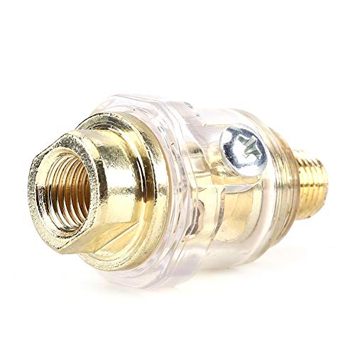 Mini-Öler, Druckluft-Mini Nebelöler, Automatischer Inline-Öler für kleine Werkzeuge, 1/4"BSP Mini-In-Line-Öler-Schmierstoffgeber für Druckluftwerkzeuge und Luftkompressorrohre von MLMLH
