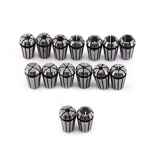 ER11 Collet Set - Frühling Collet 15pcs Feder Werkzeug for CNC Graviermaschine Fräsen Drehwerk von MLMLH