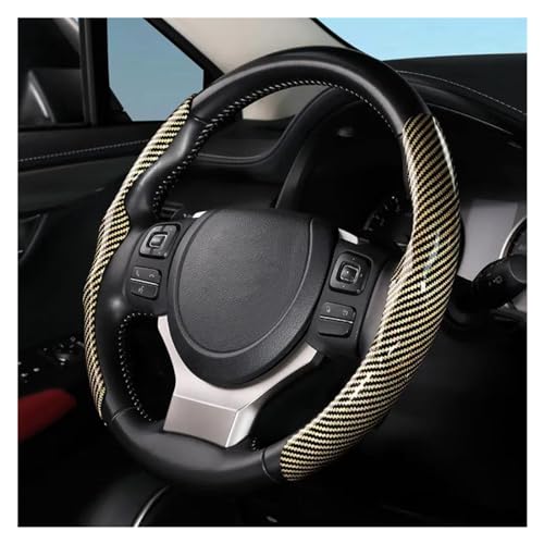 MLMVBCZCKP Lenkradhüllen 1 Paar Auto-Lenkabdeckung Radabdeckung rutschfest Universelles Auto-Innenzubehör Auto Lenkrad Panel Trim(Glossy-Yellow) von MLMVBCZCKP