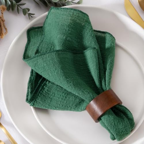 MLMW Weihnachtliche Stoffservietten, Set mit 6 Stück, Leinen, waschbar, 41 x 41 cm, für Hochzeit, Party, Babyparty, Brautparty, Garten, Party, Geburtstag, Tischdekorationen von MLMW