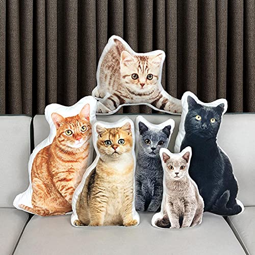 MLMYH Personalisiertes Haustier Kissen, Benutzerdefinierte Hund Katze Geformtes Kissen 3D Duplex Druck Geformtes Fotokissen, für Wohnkultur Geburtstag Weihnachten Geschenk, 12 inches/30cm von MLMYH