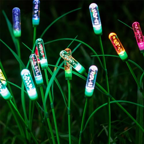 MLOQI 2 Stück Solarleuchten für Außen, Solarlampen für Außen Garten, 5 LED Leuchten Atemmodus Solar Gartendeko für Draußen von MLOQI