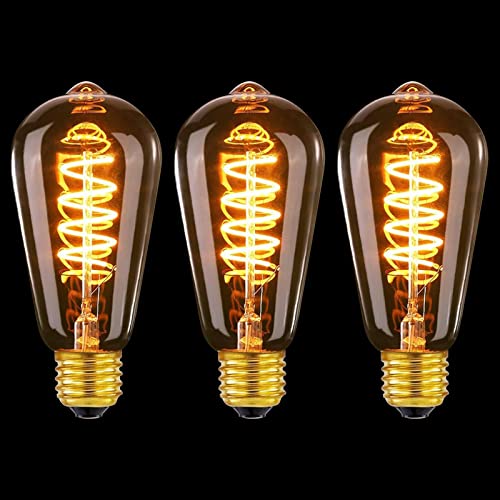MLOQI 3 Stück E27 LED Vintage Glühbirne, 4W, 2300K, Retro Warmes Gelb LED Birne MLOQI 3 Stück E27 LED Vintage Glühbirne, 4W, 2300K, Retro Warmes Gelb LED Birne von MLOQI