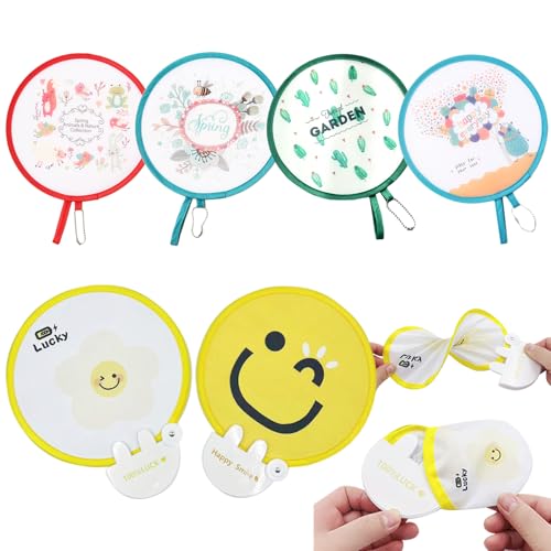 MLPKOI 6 PCS Faltbarer Handfächer Set, Faltbare Handfächer Runde Faltbare Fächer Klein, Runder Fächerr, Sommer Fächer für Kühlung, Hochzeit und Heim Dekoration, Festival Party MLPKOI 6 PCS Faltbarer Handfächer Set, Faltbare Handfächer Runde Faltbare Fächer Klein, Runder Fächerr, Sommer Fächer für Kühlung, Hochzeit und Heim Dekoration, Festival Party von MLPKOI