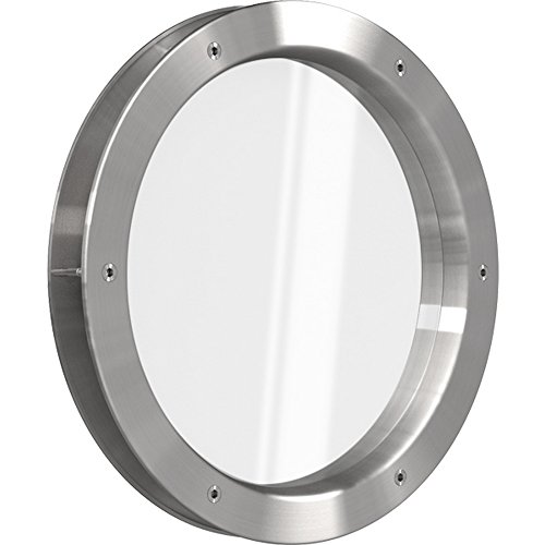 Bullaugen Fenster aus Edelstahl oder Aluminium in Silber/Schwarz mit klarer oder matter Glasscheibe (Modell: B4000 Edelstahl, ⌀ 25cm - Glas Klar) von MLS