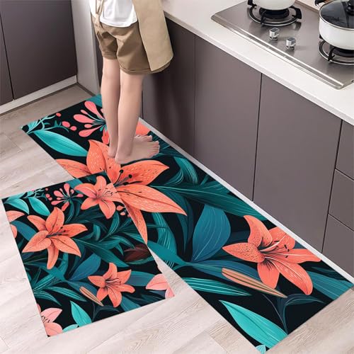 Baum des Lebens Küchenteppiche 2er Set - Bequeme und Rutschfestes Küchenmatten Waschbare Mandala-Muster Matten und Teppiche für Flur, Esszimmer und Eingangsbereich, Lila 43x75cm+43x150cm Baum des Lebens Küchenteppiche 2er Set - Bequeme und Rutschfestes Küchenmatten Waschbare Mandala-Muster Matten und Teppiche für Flur, Esszimmer und Eingangsbereich, Lila 43x75cm+43x150cm von MLSOWM