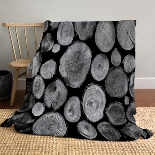 Flanell Fleecedecke Holzspäne Flauschige Kuscheldecken Fotografie-Stil Leichte Gemütliche Sofadecke Warm Winter Couchdecke, 150x200cm, Schwarz Flanell Fleecedecke Holzspäne Flauschige Kuscheldecken Fotografie-Stil Leichte Gemütliche Sofadecke Warm Winter Couchdecke, 150x200cm, Schwarz von MLSOWM