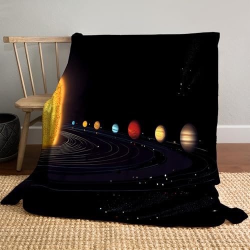 Flanell Fleecedecke Universum Planeten Flauschige Kuscheldecken Diagramm des Sonnensystems Leichte Gemütliche Sofadecke Warm Winter Couchdecke, 230x270cm, Schwarz Flanell Fleecedecke Universum Planeten Flauschige Kuscheldecken Diagramm des Sonnensystems Leichte Gemütliche Sofadecke Warm Winter Couchdecke, 230x270cm, Schwarz von MLSOWM