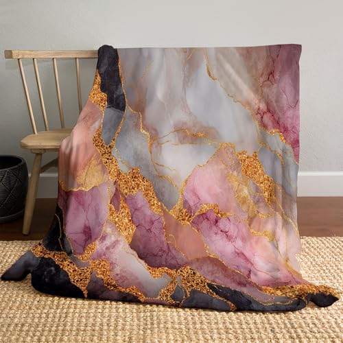 Flauschige Kuscheldecke Marmor Flanelldecke Abstrakte Felsoberfläche Schlafdecke Decke für Alle Jahreszeiten Reisedecke für Bett und Sofa, 130x150cm, Rosa Flauschige Kuscheldecke Marmor Flanelldecke Abstrakte Felsoberfläche Schlafdecke Decke für Alle Jahreszeiten Reisedecke für Bett und Sofa, 130x150cm, Rosa von MLSOWM