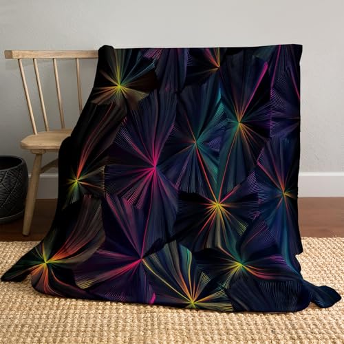 Kuscheldecke Flauschig - Geometrisches Dreieck Fleecedecke, Weiche Warme Flanell Sofadecke Dreidimensionales Muster Wohndecke für Zimmer Deko, 220x240cm, Neonfarben Kuscheldecke Flauschig - Geometrisches Dreieck Fleecedecke, Weiche Warme Flanell Sofadecke Dreidimensionales Muster Wohndecke für Zimmer Deko, 220x240cm, Neonfarben von MLSOWM