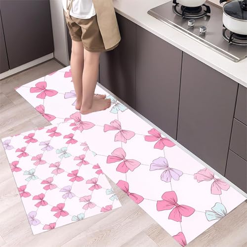 MLSOWM 2 Stück Küchenteppich Waschbar Diamantbogen Küchenläufer Niedlicher Mädchenstil mit Rutschfestem Küche Bodenmatte Absorbierende Läufer Teppich 40x60cm+40x120cm Hellrosa MLSOWM 2 Stück Küchenteppich Waschbar Diamantbogen Küchenläufer Niedlicher Mädchenstil mit Rutschfestem Küche Bodenmatte Absorbierende Läufer Teppich 40x60cm+40x120cm Hellrosa von MLSOWM