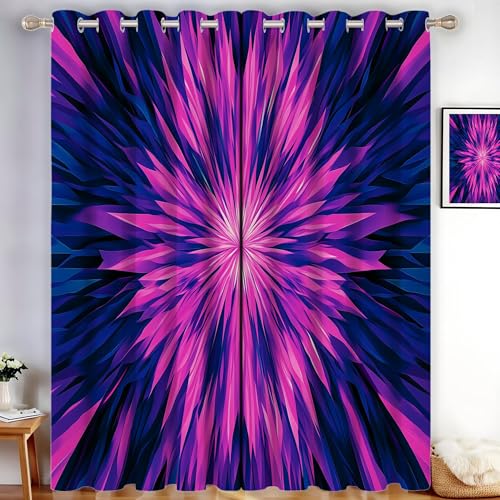 MLSOWM Abdunkelnd Vorhang für Wohnzimmer Abstrakte Kunst Blickdichte Gardinen Sternenexplosion Wärmeisolierend Verdunkelung Thermovorhang mit Ösen, H160 x B140 cm, Dunkelviolett, 2er Set MLSOWM Abdunkelnd Vorhang für Wohnzimmer Abstrakte Kunst Blickdichte Gardinen Sternenexplosion Wärmeisolierend Verdunkelung Thermovorhang mit Ösen, H160 x B140 cm, Dunkelviolett, 2er Set von MLSOWM