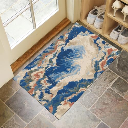 MLSOWM Dünn Fussmatte Innen, 60x120 cm Schmutzfangmatte Innen Abstrakte Illustration Teppiche für den Eingangsbereich Abstrakter Farbverlauf Eingangsmatte für Hund, Eingang, Haustür & Flur, Blau MLSOWM Dünn Fussmatte Innen, 60x120 cm Schmutzfangmatte Innen Abstrakte Illustration Teppiche für den Eingangsbereich Abstrakter Farbverlauf Eingangsmatte für Hund, Eingang, Haustür & Flur, Blau von MLSOWM