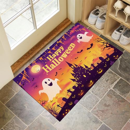 MLSOWM Dünn Fussmatte Innen 80 x 120 cm, Schmutzfangmatte Halloween-Party rutschfest Teppiche Ammerfledermaus Waschbarer Fußmatte Haustür Eingangsmatte für Flur Eingangsbereich Küche, Lila MLSOWM Dünn Fussmatte Innen 80 x 120 cm, Schmutzfangmatte Halloween-Party rutschfest Teppiche Ammerfledermaus Waschbarer Fußmatte Haustür Eingangsmatte für Flur Eingangsbereich Küche, Lila von MLSOWM