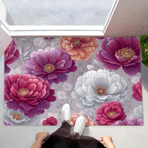MLSOWM Fußmatte Aquarellblumen 50x80 cm Innen und Außen Waschbar Fussmatt Große Blütenblätter Rutschfester Teppich Schmutzfangmatte für Eingang, Haustür, Patio, Flur, Lila MLSOWM Fußmatte Aquarellblumen 50x80 cm Innen und Außen Waschbar Fussmatt Große Blütenblätter Rutschfester Teppich Schmutzfangmatte für Eingang, Haustür, Patio, Flur, Lila von MLSOWM