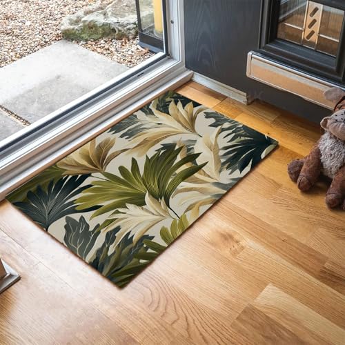 MLSOWM Fußmatte Exotisch, Wetterfeste Schmutzfangmatte Tropische Palmblätter mit Rutschfester Rückseite für Innen & Außenbereich Türmatte für Eingang Haustür Flur, 60 x 120 cm, Salbeigrün MLSOWM Fußmatte Exotisch, Wetterfeste Schmutzfangmatte Tropische Palmblätter mit Rutschfester Rückseite für Innen & Außenbereich Türmatte für Eingang Haustür Flur, 60 x 120 cm, Salbeigrün von MLSOWM