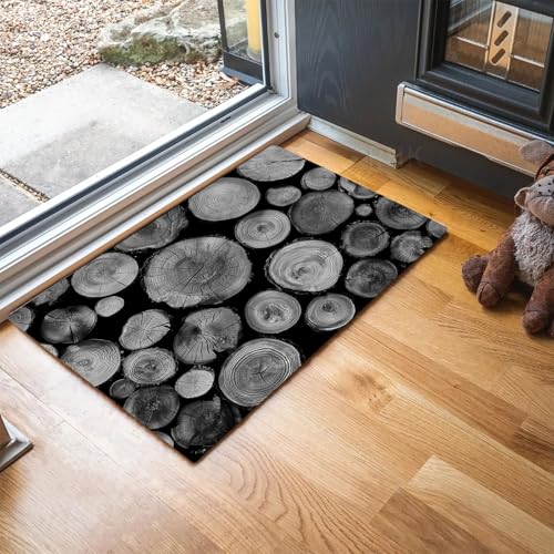 MLSOWM Fußmatte Fotografie-Stil 40 x 60 cm Innen und Außen Waschbar Fussmatte Holzspäne Wasserdicht Türmatte Rutschfester Schmutzfänger Teppich für Eingang, Haustür, Patio, Flur - Dunkelgrau MLSOWM Fußmatte Fotografie-Stil 40 x 60 cm Innen und Außen Waschbar Fussmatte Holzspäne Wasserdicht Türmatte Rutschfester Schmutzfänger Teppich für Eingang, Haustür, Patio, Flur - Dunkelgrau von MLSOWM