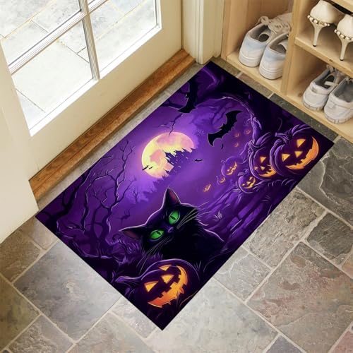 MLSOWM Fußmatte Halloween 40 x 60 cm Innen und Außen, Waschbar Fussmatt Uralter Baum, Spukwald Rutschfester Schmutzfänger Teppich für Eingang Haustür Patio Flur Garten, Lila MLSOWM Fußmatte Halloween 40 x 60 cm Innen und Außen, Waschbar Fussmatt Uralter Baum, Spukwald Rutschfester Schmutzfänger Teppich für Eingang Haustür Patio Flur Garten, Lila von MLSOWM