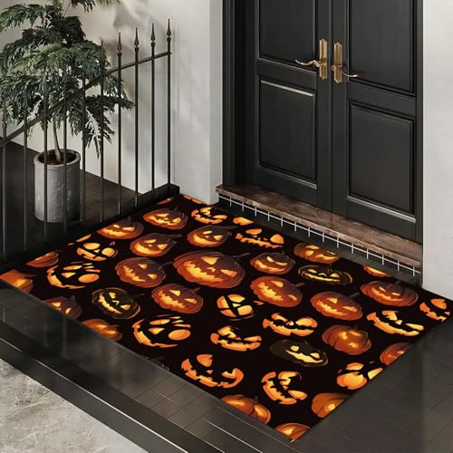 MLSOWM Fußmatte Halloween 60 x 120 cm Innen und Außen, Waschbar Fussmatt Ammer Und Kürbisse Rutschfester Schmutzfänger Teppich für Eingang Haustür Patio Flur Garten, Orange MLSOWM Fußmatte Halloween 60 x 120 cm Innen und Außen, Waschbar Fussmatt Ammer Und Kürbisse Rutschfester Schmutzfänger Teppich für Eingang Haustür Patio Flur Garten, Orange von MLSOWM