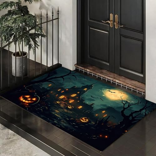 MLSOWM Fußmatte Halloween-Party 90 x 150 cm Innen und Außen, Waschbar Fussmatt Cartoon-Zombies Rutschfester Schmutzfänger Teppich für Eingang Haustür Patio Flur Garten, Grün MLSOWM Fußmatte Halloween-Party 90 x 150 cm Innen und Außen, Waschbar Fussmatt Cartoon-Zombies Rutschfester Schmutzfänger Teppich für Eingang Haustür Patio Flur Garten, Grün von MLSOWM