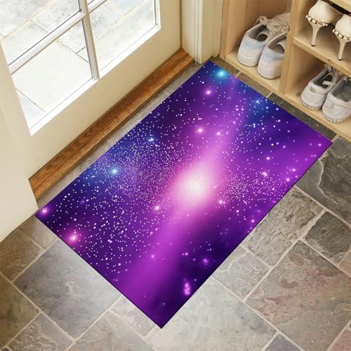MLSOWM Fussmatte Innen 80 x 120 cm, Lila Zum Glück rutschfest Fußmatte Kosmischer Staub Waschbar Schmutzfangmatte Dünn Türmatte Saugstarke Eingangsteppich für Innenbereich - Dunkelviolett MLSOWM Fussmatte Innen 80 x 120 cm, Lila Zum Glück rutschfest Fußmatte Kosmischer Staub Waschbar Schmutzfangmatte Dünn Türmatte Saugstarke Eingangsteppich für Innenbereich - Dunkelviolett von MLSOWM