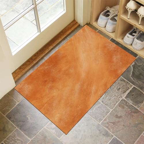 MLSOWM Fußmatte Innen 80x120 cm, Schmutzfangmatte Warm Und Einfach rutschfest Fußmatte Waschbar Saugstarke Pinselstrich-Textur Eingangsteppich Dünne Türmatte für Flur Küche Haustür - Orange MLSOWM Fußmatte Innen 80x120 cm, Schmutzfangmatte Warm Und Einfach rutschfest Fußmatte Waschbar Saugstarke Pinselstrich-Textur Eingangsteppich Dünne Türmatte für Flur Küche Haustür - Orange von MLSOWM