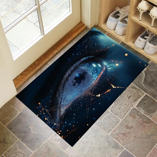 MLSOWM Fußmatte Innen Waschbar 80 x 120 cm, rutschfest Vision Der Künstlichen Intelligenz Fussmatte Leuchtende Linien Dünn Schmutzfangmatte, Saugstarke Eingangsteppich für Haustür, Patio, Flur - Blau MLSOWM Fußmatte Innen Waschbar 80 x 120 cm, rutschfest Vision Der Künstlichen Intelligenz Fussmatte Leuchtende Linien Dünn Schmutzfangmatte, Saugstarke Eingangsteppich für Haustür, Patio, Flur - Blau von MLSOWM