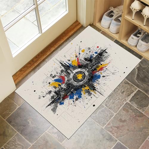 MLSOWM Fußmatte Innen & Außen 40x60 cm Abstraktes Stadtbild Waschbare Fußabtreter Graffiti-Elemente Schmutzfangmatte Rutschfester Fussabtreter Dünne Fußmatte für Flur, Eingang, Tür, Grau MLSOWM Fußmatte Innen & Außen 40x60 cm Abstraktes Stadtbild Waschbare Fußabtreter Graffiti-Elemente Schmutzfangmatte Rutschfester Fussabtreter Dünne Fußmatte für Flur, Eingang, Tür, Grau von MLSOWM