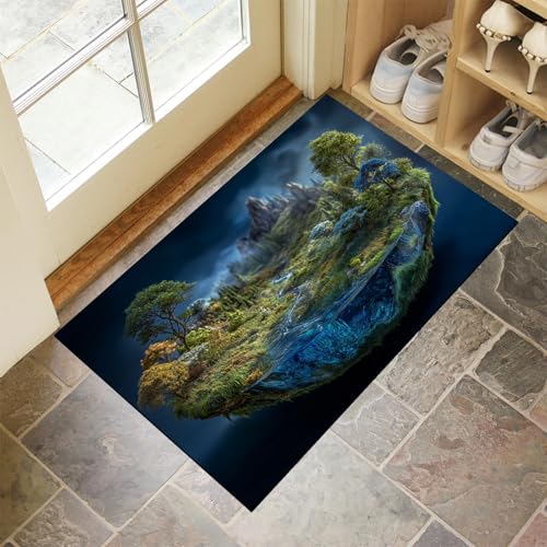 MLSOWM Fußmatte Innen & Außen 60x120 cm Erdwald Waschbare Fußabtreter 3D-Insel Schmutzfangmatte Rutschfester Fussabtreter Dünne Fußmatte für Flur, Eingang, Tür, Grün MLSOWM Fußmatte Innen & Außen 60x120 cm Erdwald Waschbare Fußabtreter 3D-Insel Schmutzfangmatte Rutschfester Fussabtreter Dünne Fußmatte für Flur, Eingang, Tür, Grün von MLSOWM