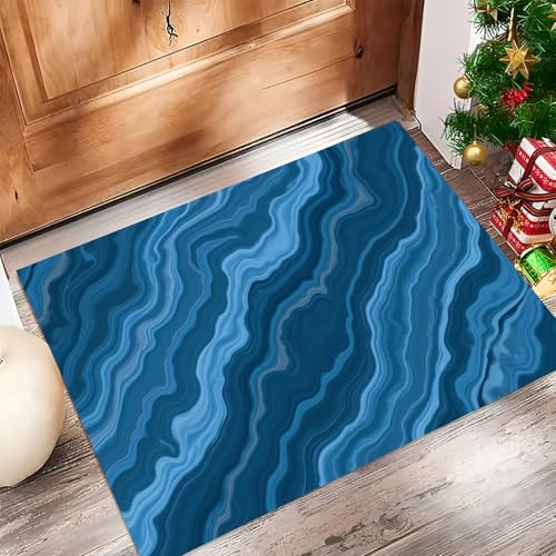 MLSOWM Fußmatte Innen & Außen 60x90 cm Ozean Waschbare Fußabtreter Abstraktes Wassermuster Schmutzfangmatte Rutschfester Fussabtreter Dünne Fußmatte für Flur, Eingang, Tür, Blau MLSOWM Fußmatte Innen & Außen 60x90 cm Ozean Waschbare Fußabtreter Abstraktes Wassermuster Schmutzfangmatte Rutschfester Fussabtreter Dünne Fußmatte für Flur, Eingang, Tür, Blau von MLSOWM