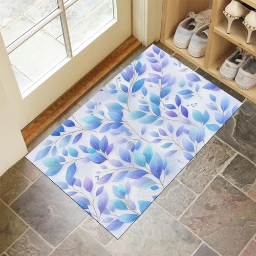 MLSOWM Fußmatte Innen & Außen 90x150 cm Aquarellblätter Waschbare Fußabtreter Waldzweige Schmutzfangmatte Rutschfester Fussabtreter Dünne Fußmatte für Flur, Eingang, Tür, Blau-Lila MLSOWM Fußmatte Innen & Außen 90x150 cm Aquarellblätter Waschbare Fußabtreter Waldzweige Schmutzfangmatte Rutschfester Fussabtreter Dünne Fußmatte für Flur, Eingang, Tür, Blau-Lila von MLSOWM