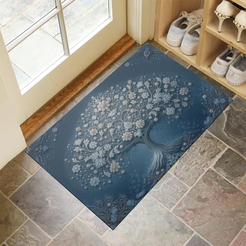 MLSOWM Fußmatte außen und innen, 50x80 cm Bohème-Stil rutschfest Sauberlaufmatte Baum des Lebens Waschbar Dünn Fußabtreter Willkommens Eingangsteppich für Haustür, Flur, Patio, Entenei-Farbe MLSOWM Fußmatte außen und innen, 50x80 cm Bohème-Stil rutschfest Sauberlaufmatte Baum des Lebens Waschbar Dünn Fußabtreter Willkommens Eingangsteppich für Haustür, Flur, Patio, Entenei-Farbe von MLSOWM