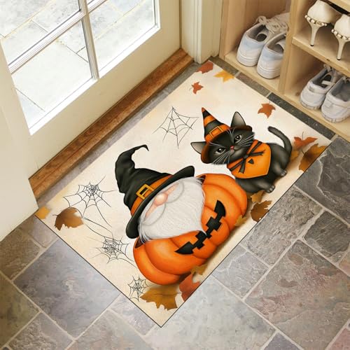 MLSOWM Fußmatten Halloween für Innen und Außen, Waschbar Fussmatte Zwerge, Rutschfester Schmutzfänger Teppich für Eingangsbereich & Außenbereich, 50 x 80 cm, Creme MLSOWM Fußmatten Halloween für Innen und Außen, Waschbar Fussmatte Zwerge, Rutschfester Schmutzfänger Teppich für Eingangsbereich & Außenbereich, 50 x 80 cm, Creme von MLSOWM