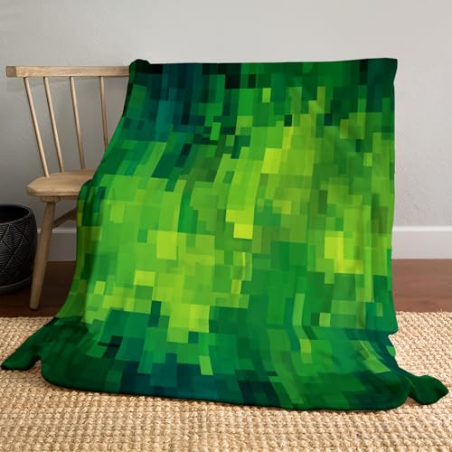 MLSOWM Grüner Platz Kuscheldecke Flauschig Pixel-Art-Stil Flanell Decke,Weiche Decke Schlafdecke Sofadecke Reisedecke für Bettcouch und Sofa für Erwachsene und Kinder, 150x200cm, Smaragdgrün MLSOWM Grüner Platz Kuscheldecke Flauschig Pixel-Art-Stil Flanell Decke,Weiche Decke Schlafdecke Sofadecke Reisedecke für Bettcouch und Sofa für Erwachsene und Kinder, 150x200cm, Smaragdgrün von MLSOWM