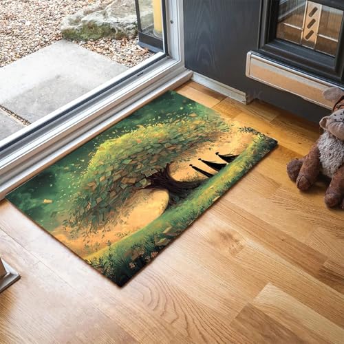MLSOWM Grünes Gras Fußmatte Innen 90 x 150 cm Schmutzfangmatte Innen rutschfest Buchblattbaum Fußmatte Waschbar Saugstarke Eingangsteppich Dünne Türmatte für Eingang, Haustür - Salbeigrün MLSOWM Grünes Gras Fußmatte Innen 90 x 150 cm Schmutzfangmatte Innen rutschfest Buchblattbaum Fußmatte Waschbar Saugstarke Eingangsteppich Dünne Türmatte für Eingang, Haustür - Salbeigrün von MLSOWM