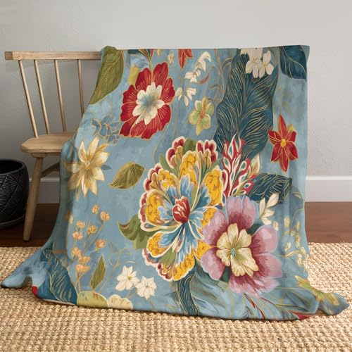 MLSOWM Kuscheldecke Wunderschöne Blumen Flanell Fleecedecke Retro-Landhausstil Sofadecke Grau Blau Weich Hautfreundlich Pflegeleicht für Wohnzimmer oder Schlafzimmer 150x200cm MLSOWM Kuscheldecke Wunderschöne Blumen Flanell Fleecedecke Retro-Landhausstil Sofadecke Grau Blau Weich Hautfreundlich Pflegeleicht für Wohnzimmer oder Schlafzimmer 150x200cm von MLSOWM