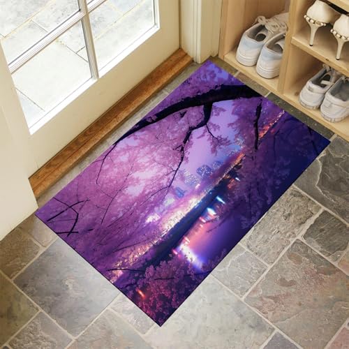 MLSOWM Stadtskylines Fußmatte Innen 50 x 80 cm Schmutzfangmatte Innen rutschfest Tokio Nacht Fußmatte Waschbar Saugstarke Eingangsteppich Dünne Türmatte für Eingang, Haustür - Lila MLSOWM Stadtskylines Fußmatte Innen 50 x 80 cm Schmutzfangmatte Innen rutschfest Tokio Nacht Fußmatte Waschbar Saugstarke Eingangsteppich Dünne Türmatte für Eingang, Haustür - Lila von MLSOWM