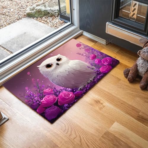 MLSOWM Süße Eule Fußmatte Innen 50 x 80 cm Schmutzfangmatte Innen rutschfest Anime-Stil Fußmatte Waschbar Saugstarke Eingangsteppich Dünne Türmatte für Eingang, Haustür - Lila MLSOWM Süße Eule Fußmatte Innen 50 x 80 cm Schmutzfangmatte Innen rutschfest Anime-Stil Fußmatte Waschbar Saugstarke Eingangsteppich Dünne Türmatte für Eingang, Haustür - Lila von MLSOWM