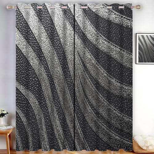 MLSOWM Verdunklungsvorhänge Glitzertextur Vorhänge Blickdicht 2er Set Wellenlinien Gardinen Anthrazitgrau Thermovorhang Vorhänge mit Ösen Wohnzimmer Schlafzimmer, H245 x B140 cm MLSOWM Verdunklungsvorhänge Glitzertextur Vorhänge Blickdicht 2er Set Wellenlinien Gardinen Anthrazitgrau Thermovorhang Vorhänge mit Ösen Wohnzimmer Schlafzimmer, H245 x B140 cm von MLSOWM