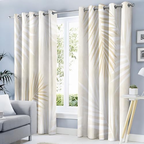 MLSOWM Verdunklungsvorhänge Palmblätter Vorhänge Blickdicht 2er Set Tropische Blätter Gardinen Beige Thermovorhang Vorhänge mit Ösen Wohnzimmer Schlafzimmer, H245 x B140 cm MLSOWM Verdunklungsvorhänge Palmblätter Vorhänge Blickdicht 2er Set Tropische Blätter Gardinen Beige Thermovorhang Vorhänge mit Ösen Wohnzimmer Schlafzimmer, H245 x B140 cm von MLSOWM