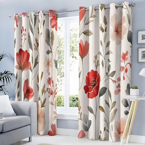 MLSOWM Verdunklungsvorhänge Rose, Pfingstrose Vorhänge Blickdicht 2er Set Vintage Aquarellblumen Gardinen Creme Thermovorhang Vorhänge mit Ösen Wohnzimmer Schlafzimmer, H160 x B140 cm MLSOWM Verdunklungsvorhänge Rose, Pfingstrose Vorhänge Blickdicht 2er Set Vintage Aquarellblumen Gardinen Creme Thermovorhang Vorhänge mit Ösen Wohnzimmer Schlafzimmer, H160 x B140 cm von MLSOWM