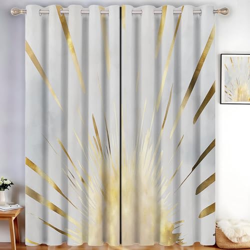 MLSOWM Verdunklungsvorhänge Sonne aus Goldfolie Vorhänge Blickdicht 2er Set Grauer Himmel Gardinen Grau Thermovorhang Vorhänge mit Ösen Wohnzimmer Schlafzimmer, H200 x B140 cm MLSOWM Verdunklungsvorhänge Sonne aus Goldfolie Vorhänge Blickdicht 2er Set Grauer Himmel Gardinen Grau Thermovorhang Vorhänge mit Ösen Wohnzimmer Schlafzimmer, H200 x B140 cm von MLSOWM