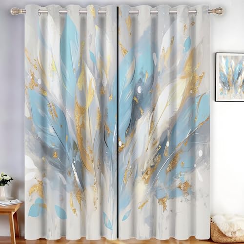 MLSOWM Vorhang Blickdicht Graffiti-Feder, Thermovorhang 2er Set H245 x B140 cm Verdunklungsvorhänge Abstrakter Stil Gardinen mit Ösen für Schlafzimmer Wohnzimmer, Hellgrau MLSOWM Vorhang Blickdicht Graffiti-Feder, Thermovorhang 2er Set H245 x B140 cm Verdunklungsvorhänge Abstrakter Stil Gardinen mit Ösen für Schlafzimmer Wohnzimmer, Hellgrau von MLSOWM