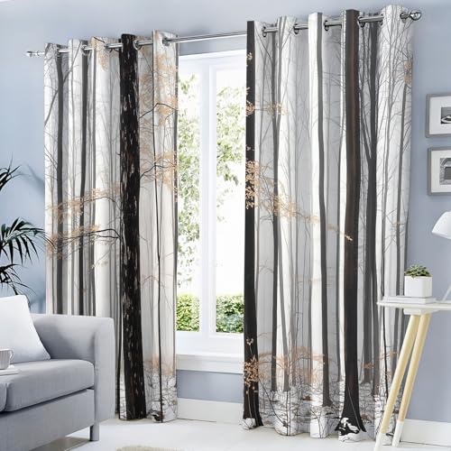 MLSOWM Vorhang Blickdicht Hohe Bäume, Thermovorhang 2er Set H200 x B140 cm Verdunklungsvorhänge Winterwald Gardinen mit Ösen für Schlafzimmer Wohnzimmer, Dunkelgrün MLSOWM Vorhang Blickdicht Hohe Bäume, Thermovorhang 2er Set H200 x B140 cm Verdunklungsvorhänge Winterwald Gardinen mit Ösen für Schlafzimmer Wohnzimmer, Dunkelgrün von MLSOWM