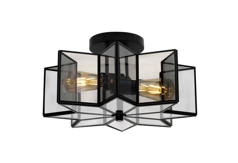 MLT&RIDDLE Deckenleuchte 2-Licht 41cm Einzigartige Sternförmige (8-Eck) Halbeinbau, ohne Leuchtmittel von MLT&RIDDLE