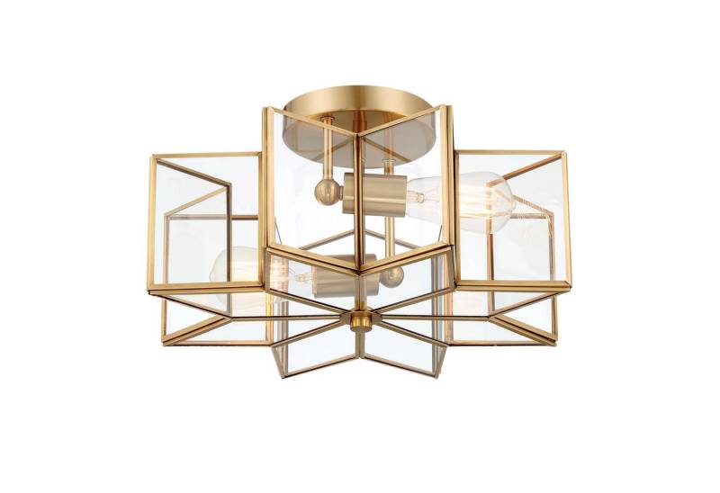 MLT&RIDDLE Deckenleuchte 2-Licht 41cm Einzigartige Sternförmige (8-Eck) Halbeinbau, ohne Leuchtmittel von MLT&RIDDLE