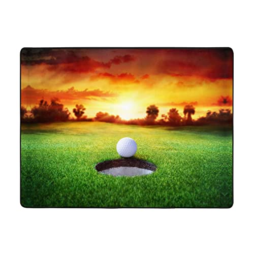 MLTRFGJ Sport-Golfball-Bodenmatte, bedruckt, Flanell, saugfähig und langlebig, geeignet für verschiedene Anlässe von MLTRFGJ