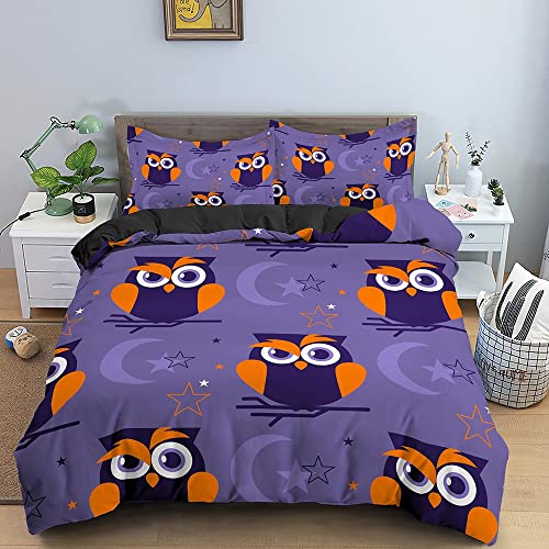 MLUNKQAIL BettwäSche 200x200 Mond Bettbezug Set 3 Teilig Eule Flauschig BettbezüGe und 2 Kissenbezug 80x80, Allergiker BettwäSche-Sets Weiche Microfaser mit ReißVerschluss MLUNKQAIL BettwäSche 200x200 Mond Bettbezug Set 3 Teilig Eule Flauschig BettbezüGe und 2 Kissenbezug 80x80, Allergiker BettwäSche-Sets Weiche Microfaser mit ReißVerschluss von MLUNKQAIL